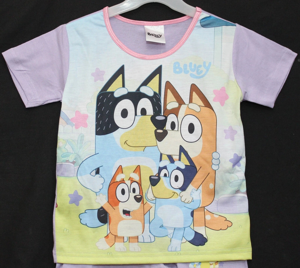 BLUEY Girl's Short Pyjamas / Shorty/Summer PJs Sizes 18 Months-5 Years