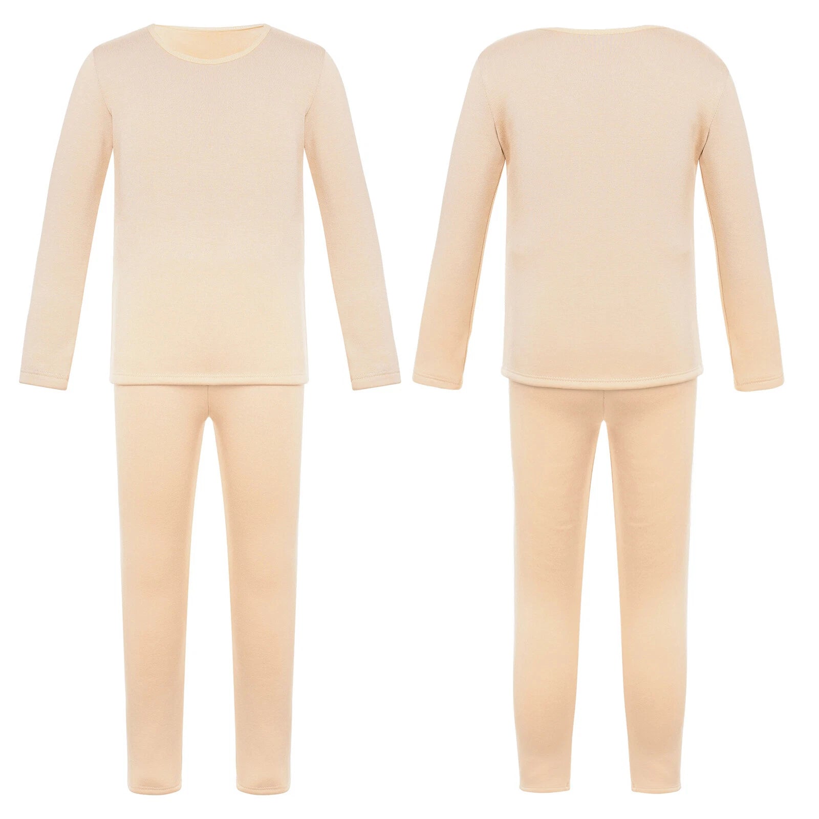 Kids Girl's Pajamas Set Training Sleepwear Round Neck Pullover And Pantyhose