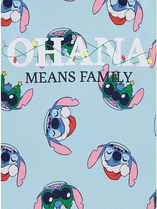 Christmas Family Matching Disney Lilo & Stitch Ohana Navy Blue Pyjamas George
