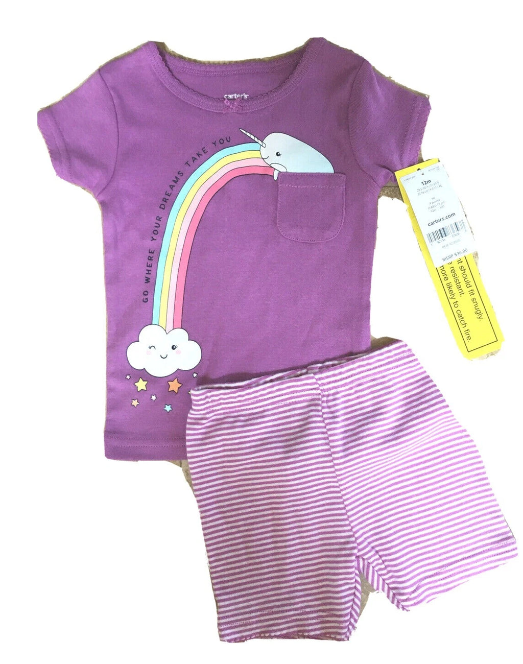 CARTER’S Pajamas Baby/Toddler 2PC-4PC Cotton Snug Fit Short-Sets 9M,-24M, 4T NWT