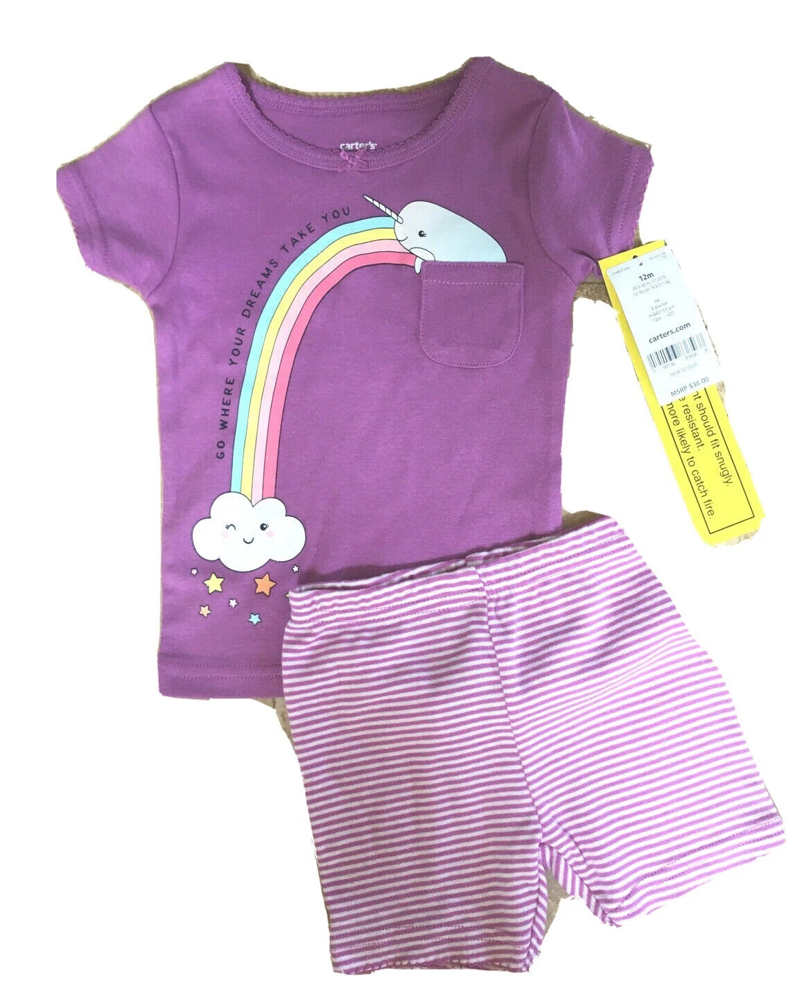 CARTER’S Pajamas Baby/Toddler 2PC-4PC Cotton Snug Fit Short-Sets 9M,-24M, 4T NWT