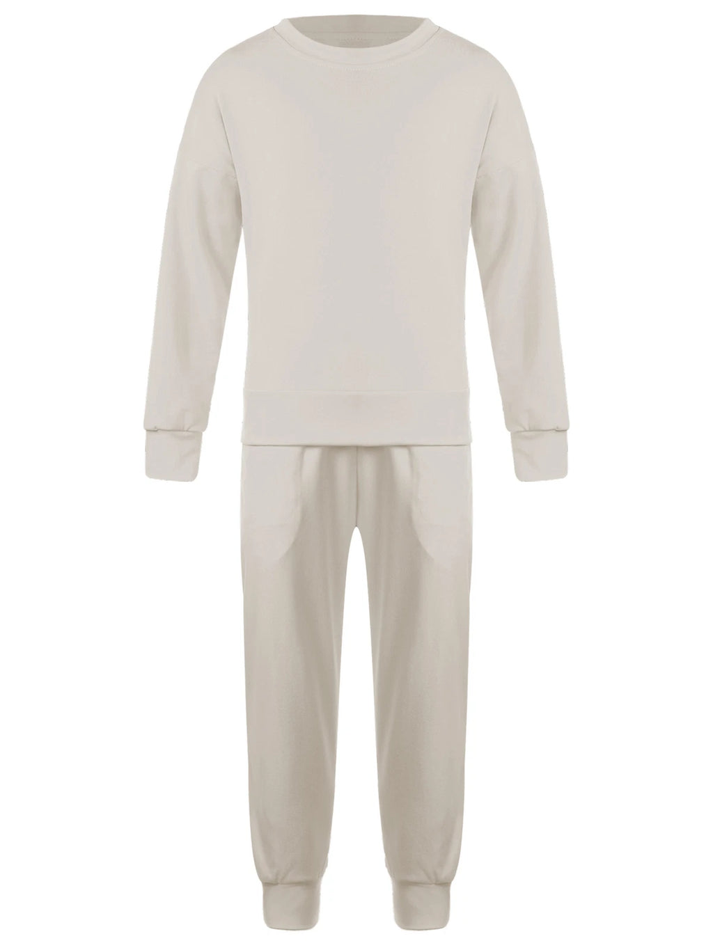 Kids Pajamas Set Flannel Sleepwear Bear Tops Pullover with Plush Pants Trousers