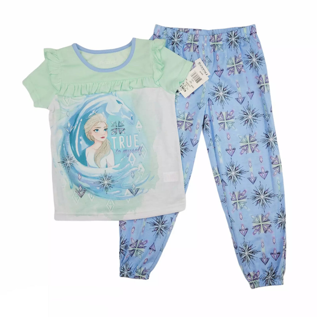 Disney's Frozen 2 Girls Size 8 Top & Bottom Pajama Set NWT