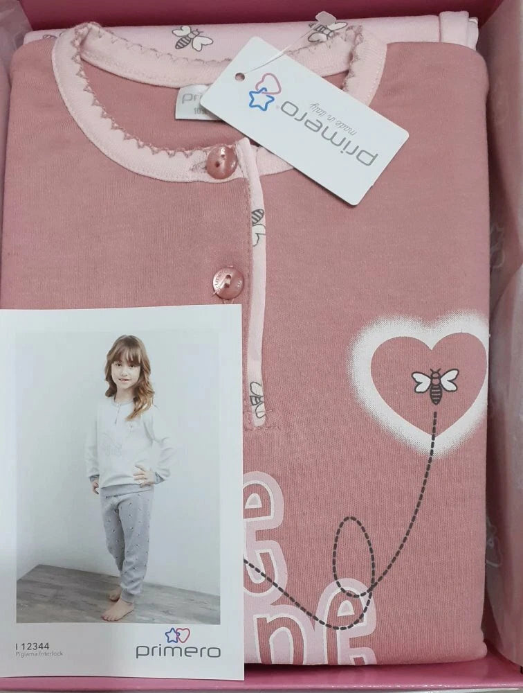 Warm Cotton Long Sleeve Serafino Pajamas For Girls Inetrlook Primero