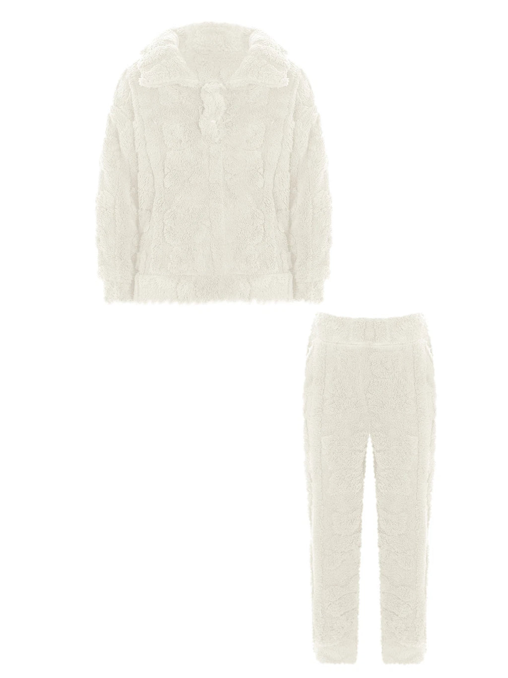 Kids Set Casual Pajamas Winter Sleepwear Elastic Waistband Top With Long Pants