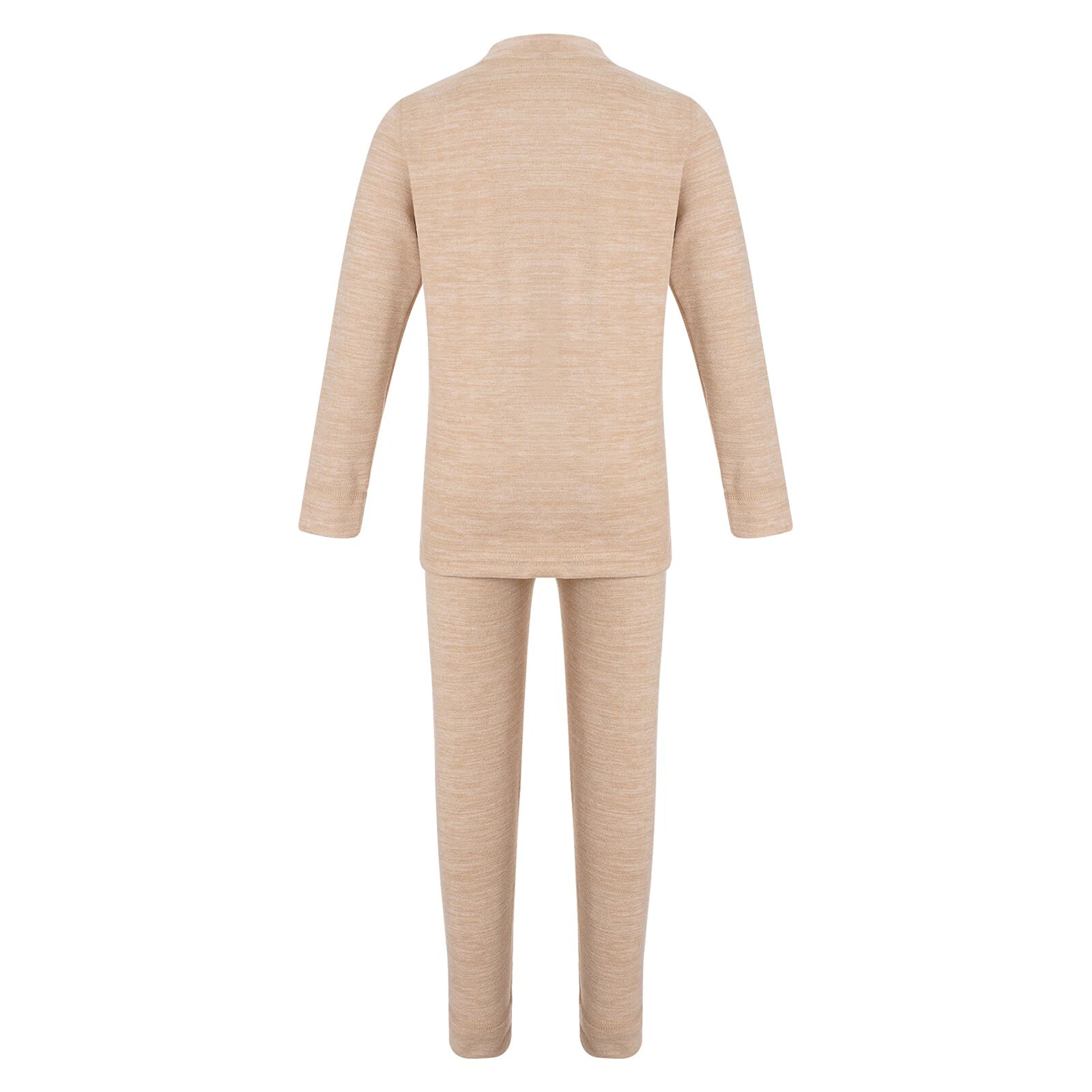 Girls Boys Pajamas Unisex Base Layer Suit Mock Neck Thermal Underwear Set Warm