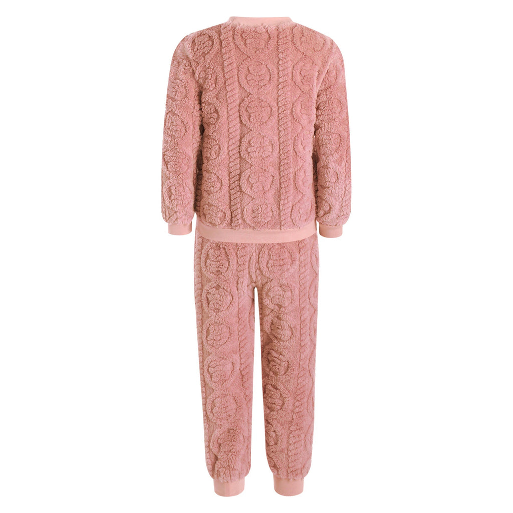 Kids Set Warm Pajamas Stand Collar Sleepwear Long Sleeve Nightwear Sleep Fancy