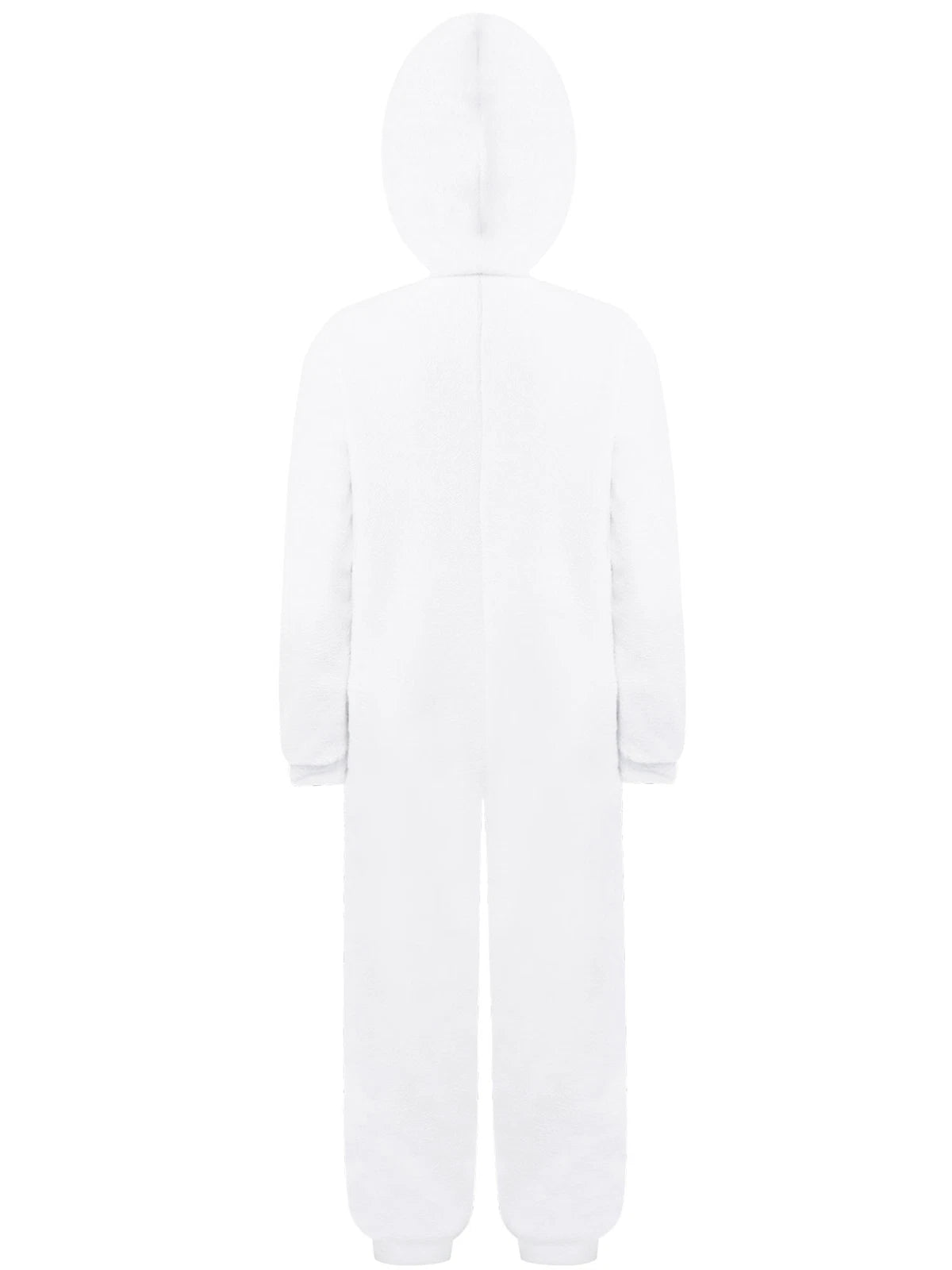 Unisex Kids Fleece Hooded Jumpsuit for Boys Girls Zip-up One Piece Pjs Sleepwear