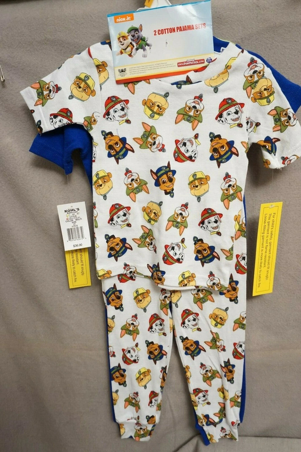 PAW PATROL, THOMAS OR SESAME ST. 4 PIECE PAJAMAS SETS ASSORTED SIZES  BNWT