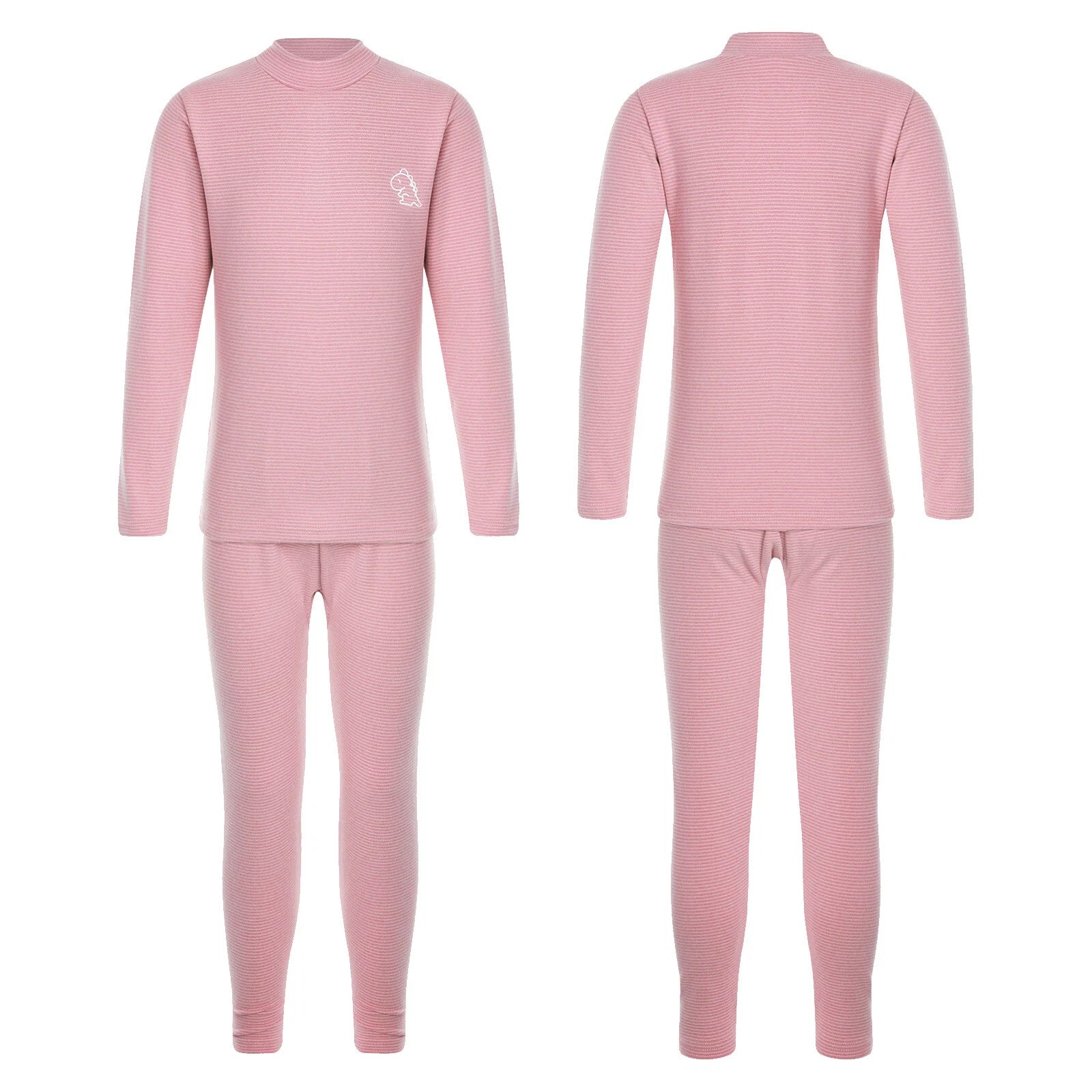 Kids Boys Girls Thermals Sets Pajamas T-shirt And Tights Suit Warm Active Home