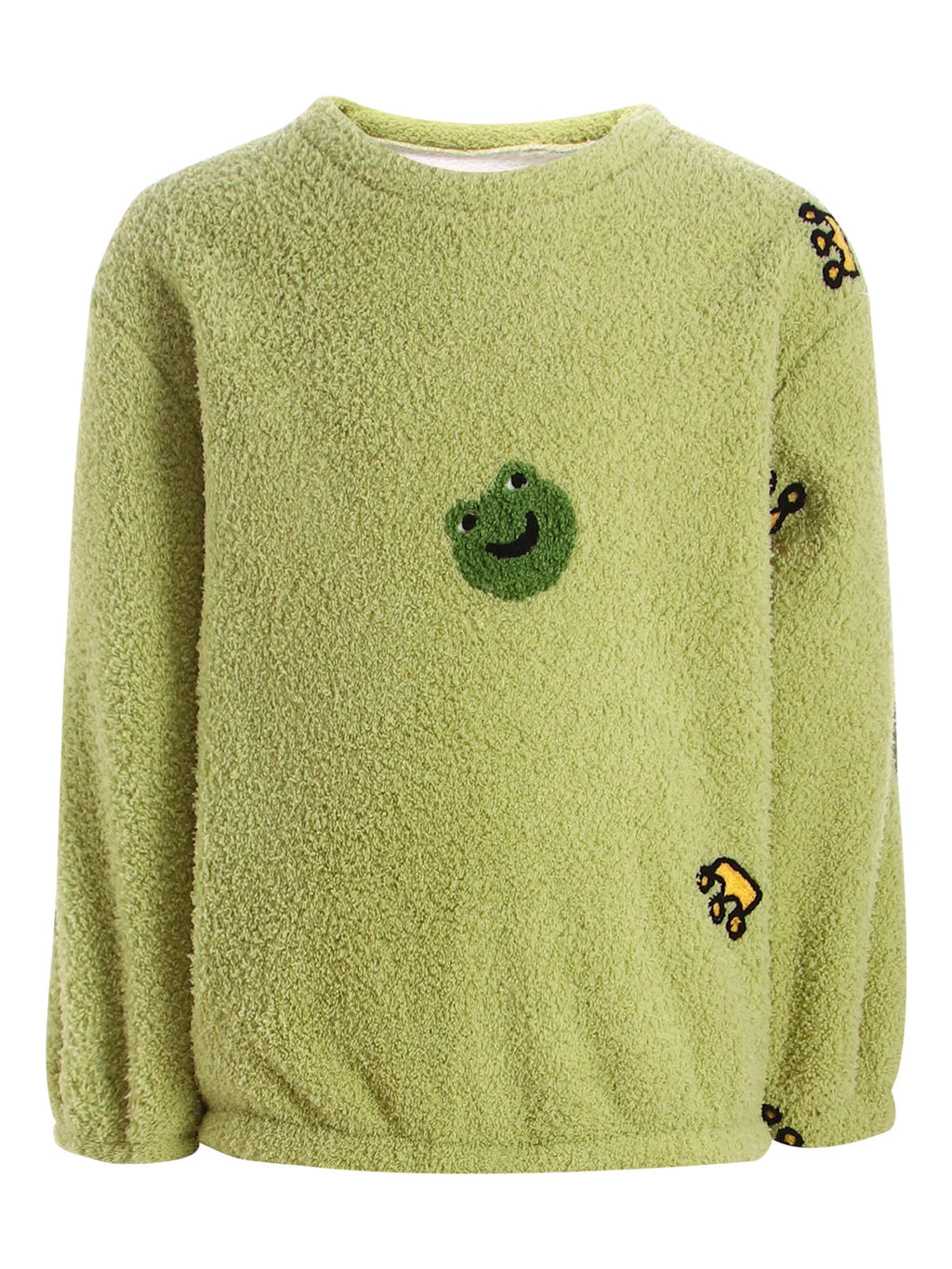 Kids Pyjamas Fleece Nightwear Elastic Waist Pyjama Set Warm 2 Piece-