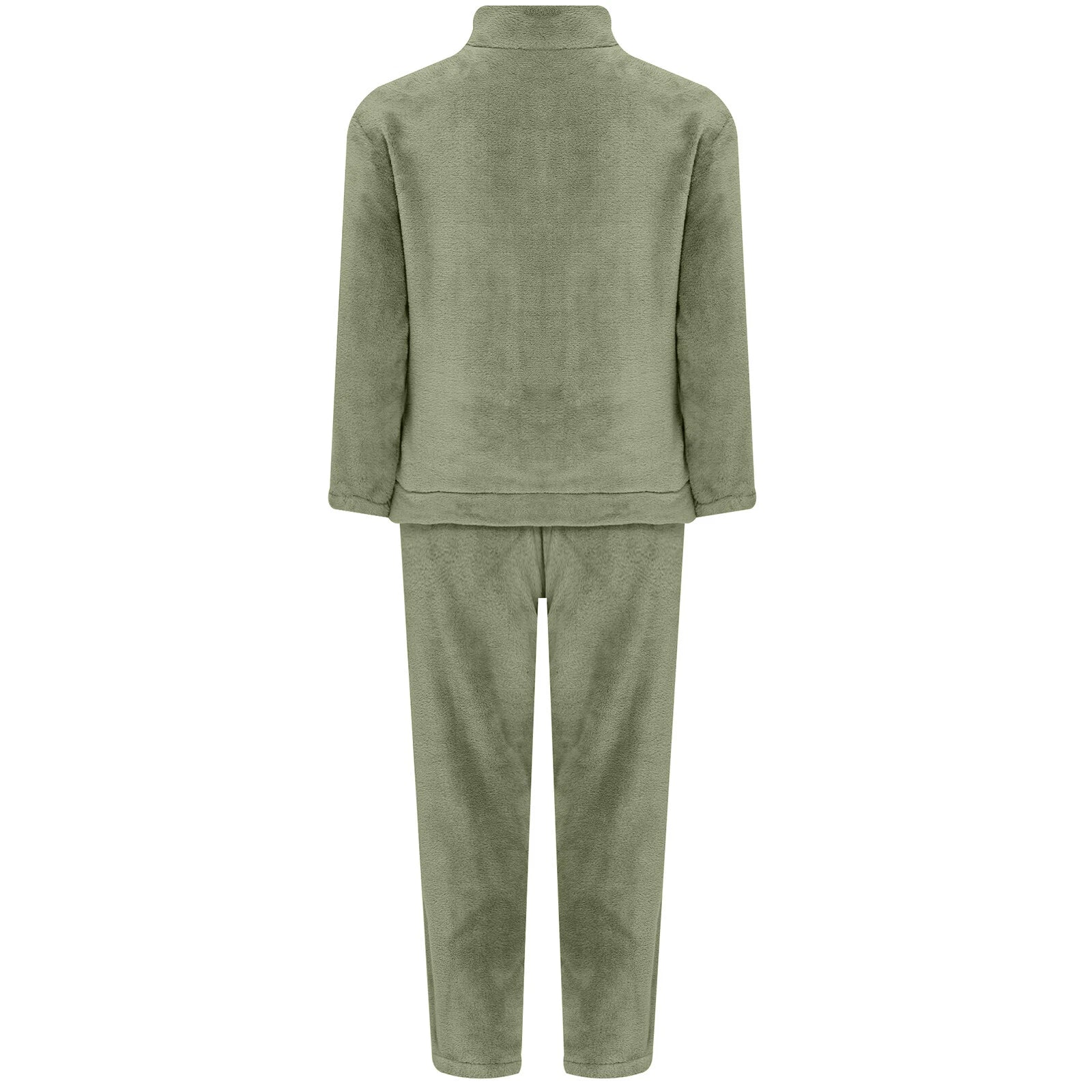 Kids Nightwear Warm Pajama Set Comfy Sleepwear Zipper Homewear 2 Piece Outfits