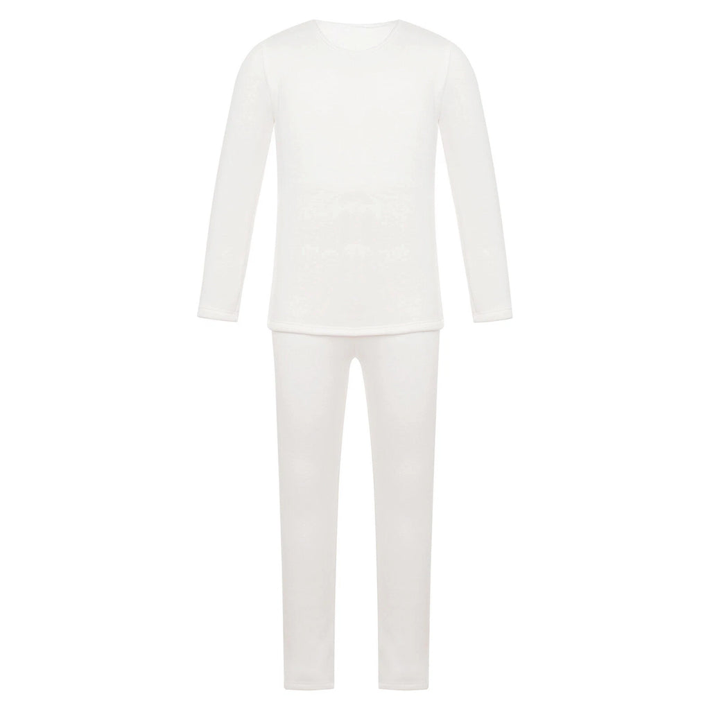 Kids Girl's Pajamas Set Long Sleeve Sleepwear Training Pullover And Pantyhose