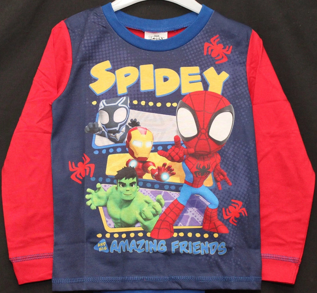 SPIDER-MAN Boy's Pyjamas/ Red & Blue SPIDEY PJs Sizes 1.5-5 Years
