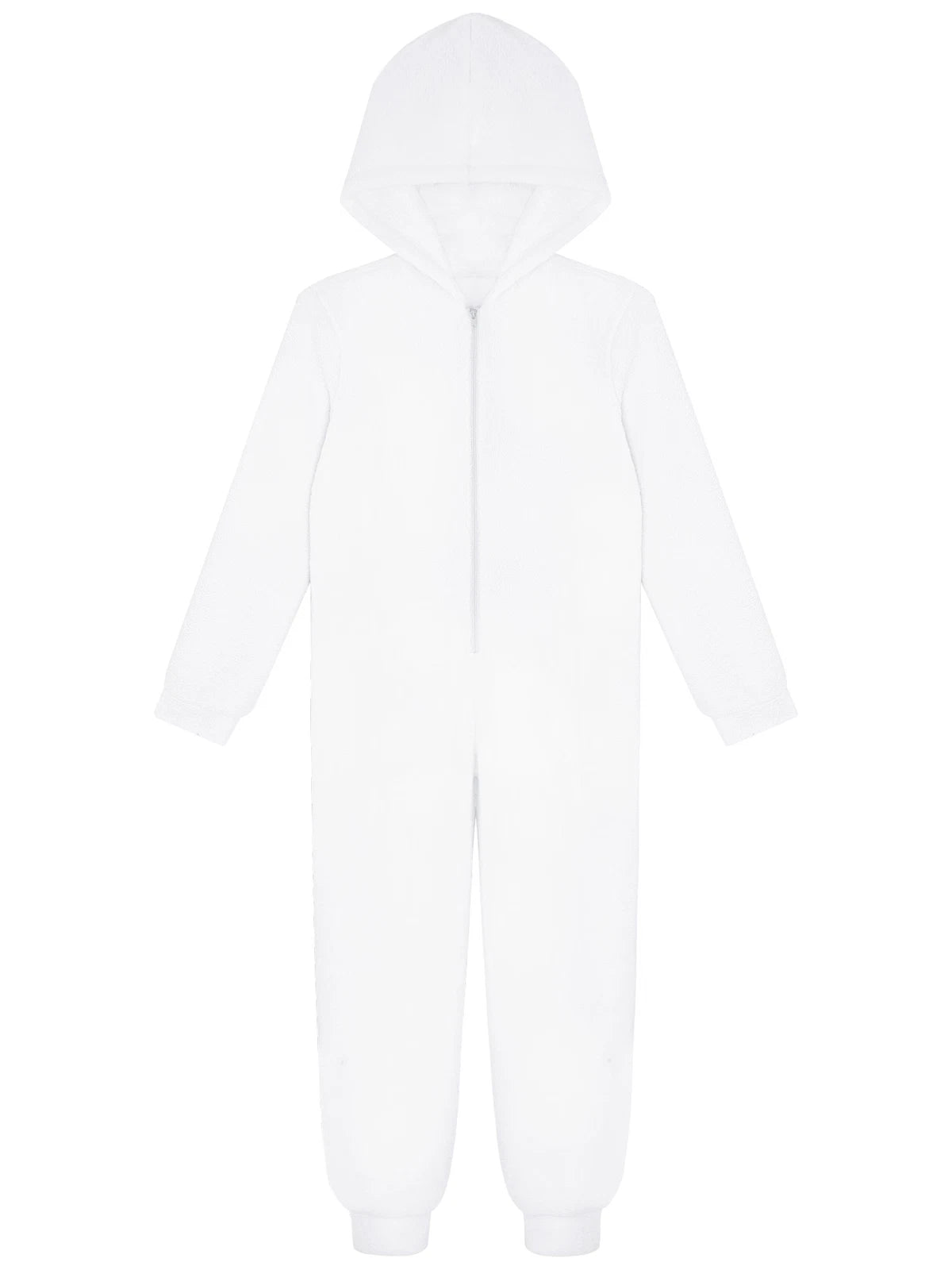 Unisex Kids Fleece Hooded Jumpsuit for Boys Girls Zip-up One Piece Pjs Sleepwear