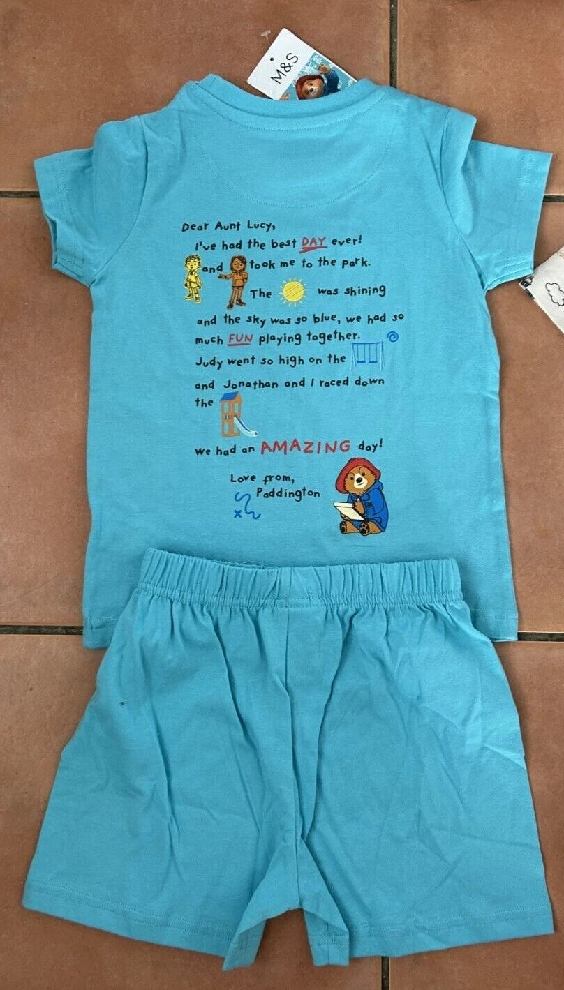 M & S Paddington Bear Pyjama set or Summer T-Shirt Set BNWT - 3 kinds