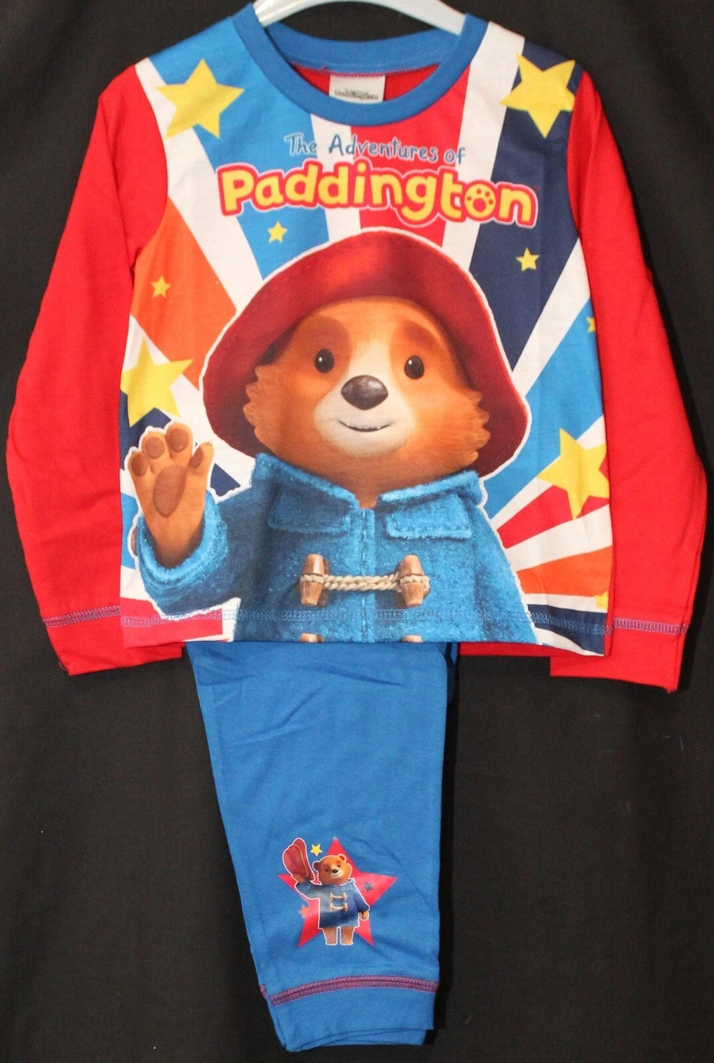 PADDINGTON BEAR Boy's Pyjamas /Blue & Red PADDINGTON PJs Sizes 18 Months-5 Years