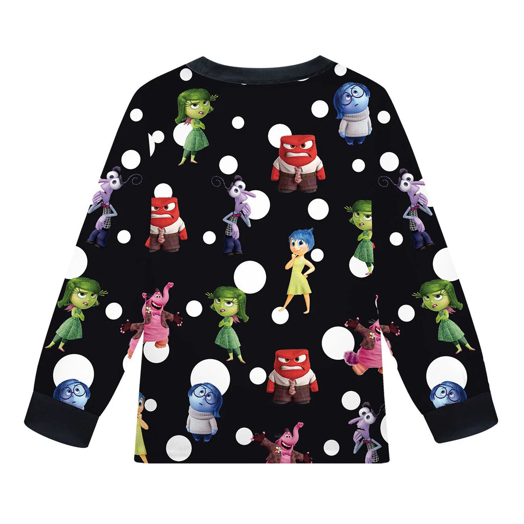 Kids Inside Out 2 Pajamas 2pcs Cartoon Long-sleeved Pyjamas Long Pyjama Pant Set