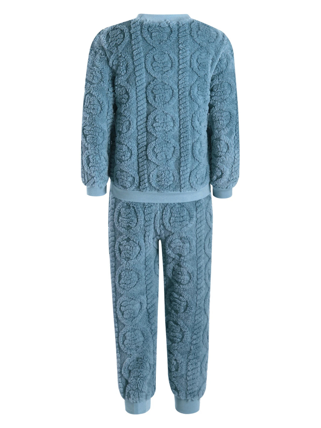 Kids Set Warm Pajamas Stand Collar Sleepwear Long Sleeve Nightwear Sleep Fancy