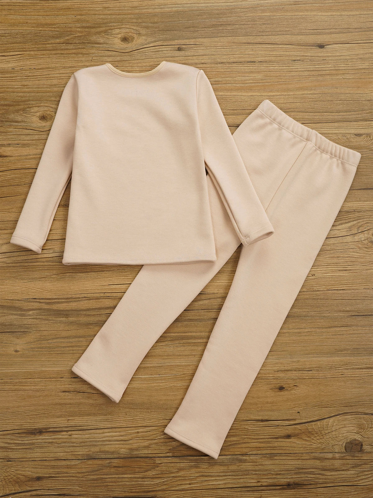 Kids Girl's Pajamas Set Training Sleepwear Round Neck Pullover And Pantyhose