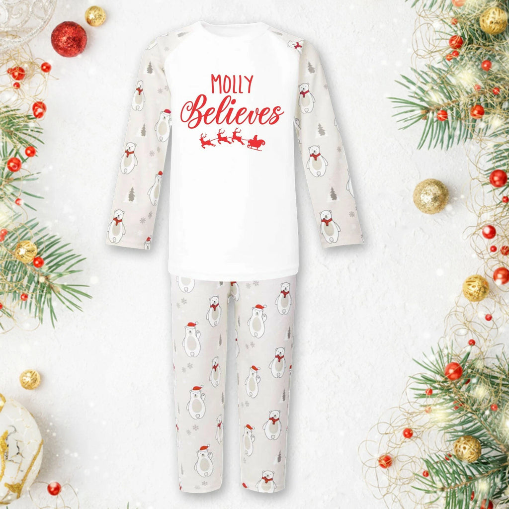 Personalised Christmas Pyjamas PJs Set  Eve Xmas Kids Children's