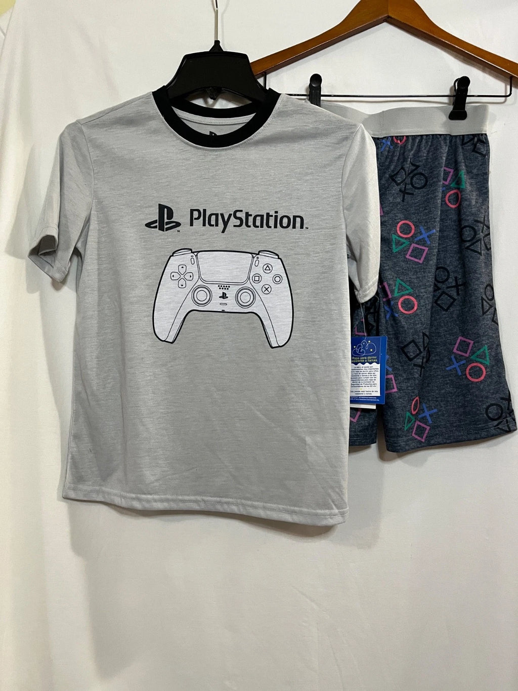 PlayStation Gray Pj Set  2 Piece Short Sleeve Shirt & Shorts Boy's U pick NEW
