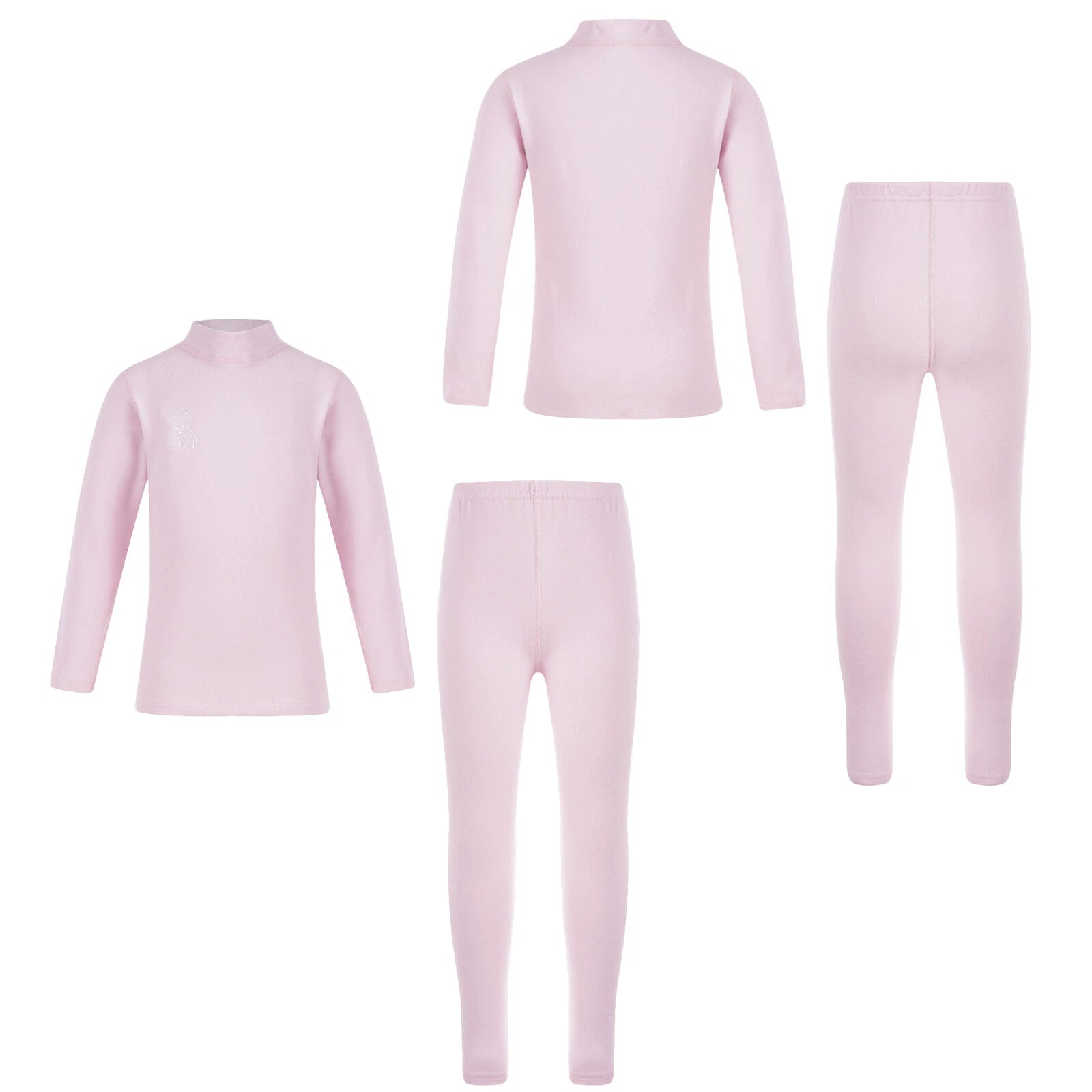 Kids Boys Girls Top Workout Tees Base Sleepwear Pajamas Set Exercise Suit Layer