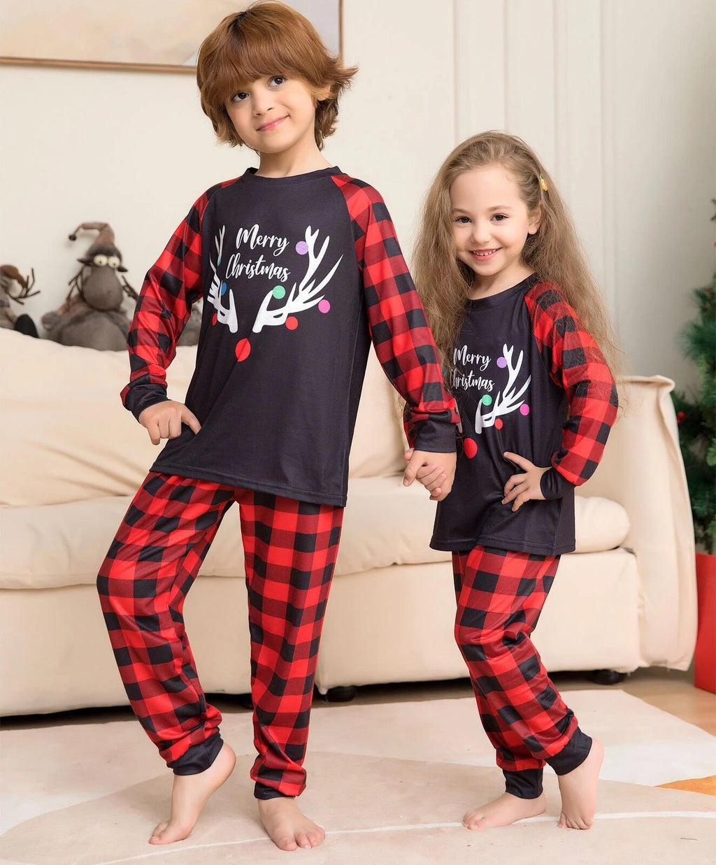 Family Matching Adult Kids Christmas Pyjamas Xmas Nightwear Pajamas Pjs Set UK