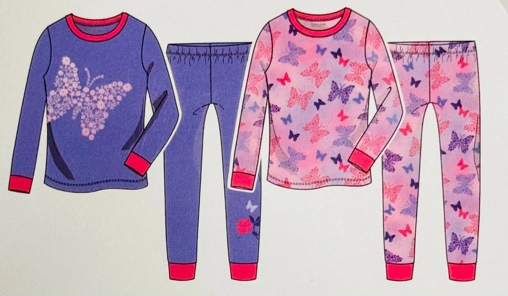 Kirkland Signature Kids' 4-PC Cotton PJ Set MULTI COLOR