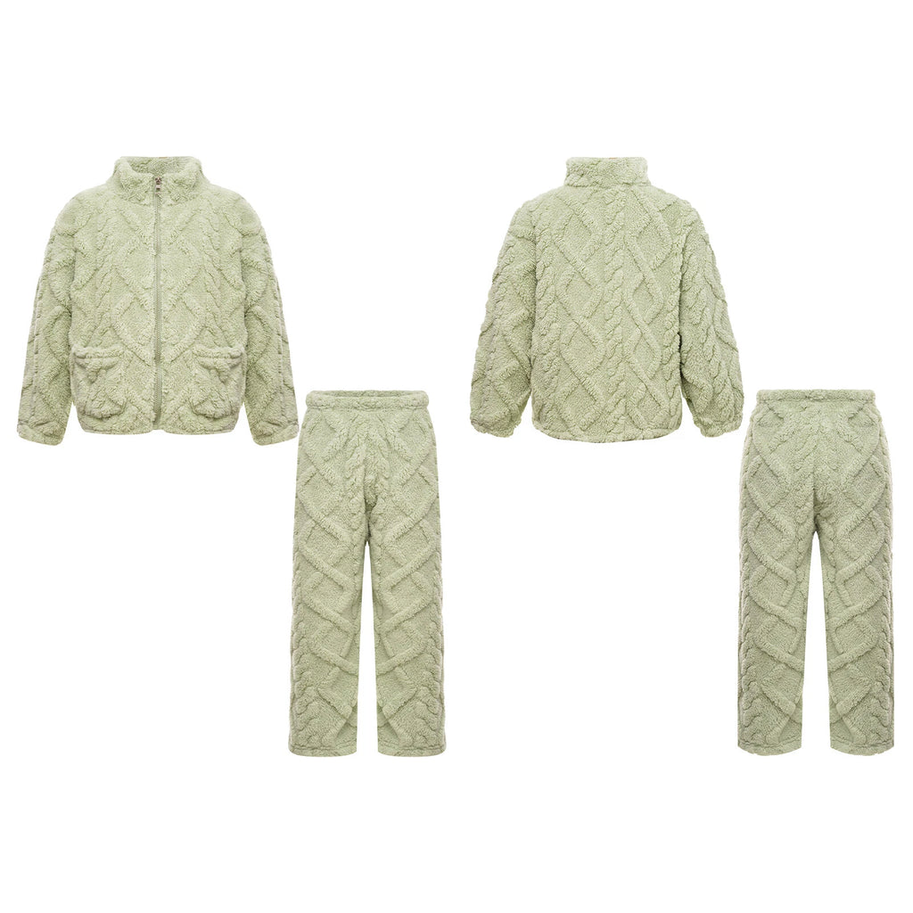 Unisex Kids Outfit Homewear Set Tops With Pants Pajamas Long Sleeve Loungewear