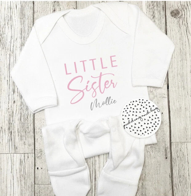 personalised matching sibling pyjamas big little sister brother PJs