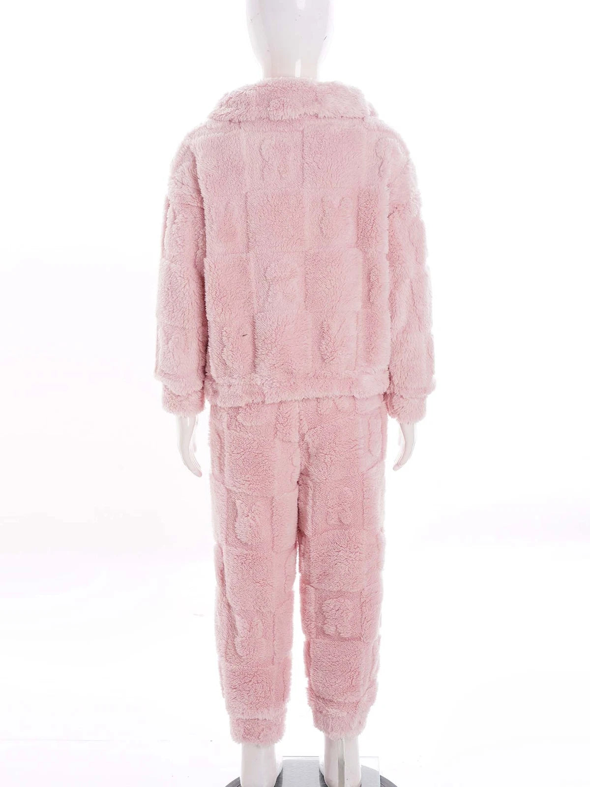 Kids Sleepwear Thicken Set Warm Pajamas Sleeping Sleepsuit Fleece 2pcs Casual