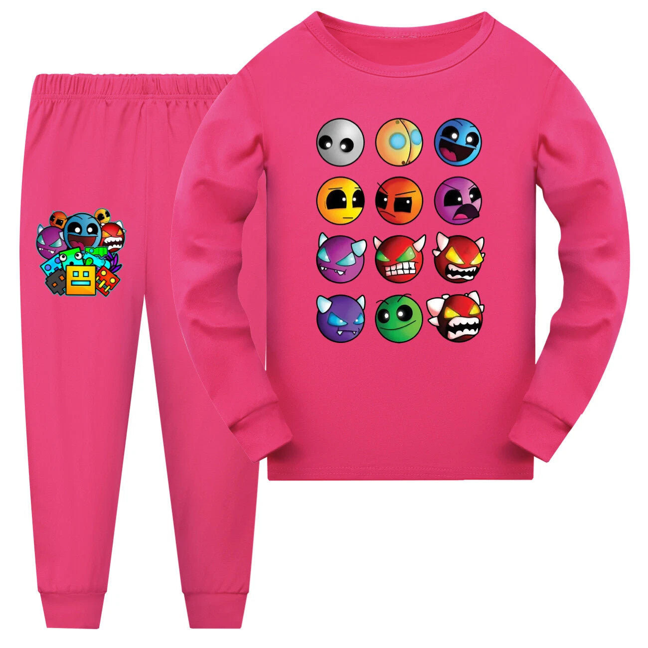 Children's Color HD Printing 110-170 Trend Long Sleeve Trousers Pajamas Suit Dai