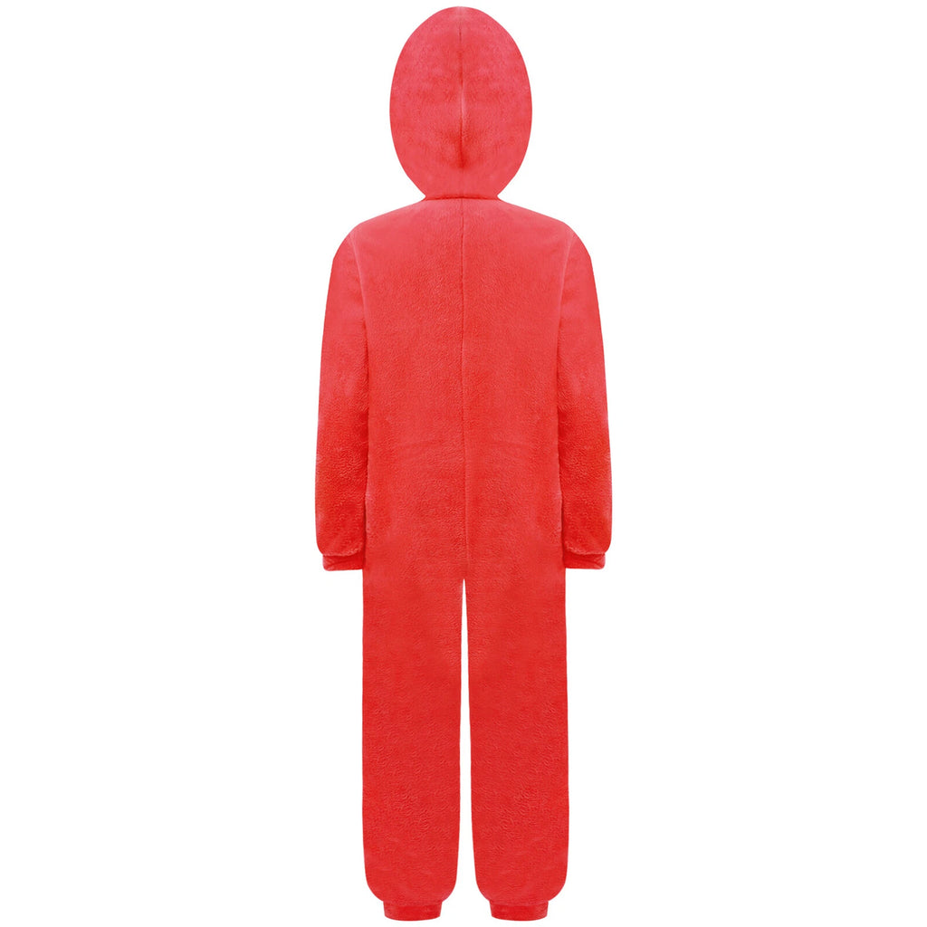 Unisex Kids Fleece Hooded Jumpsuit for Boys Girls Zip-up One Piece Pjs Sleepwear