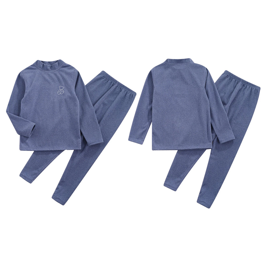 Kids Boys Girls Tees Long Sleeve Top Bear Print Sleepwear Pajamas Loungewear