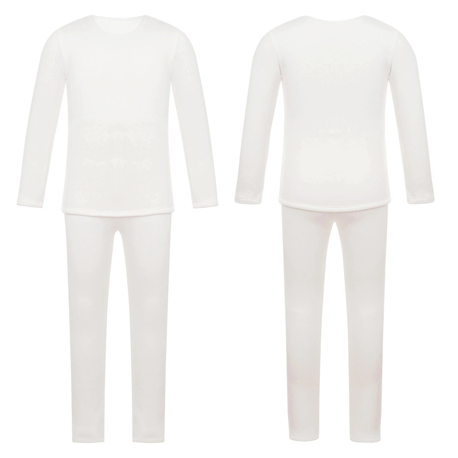 Kids Girl's Pajamas Set Training Sleepwear Round Neck Pullover And Pantyhose