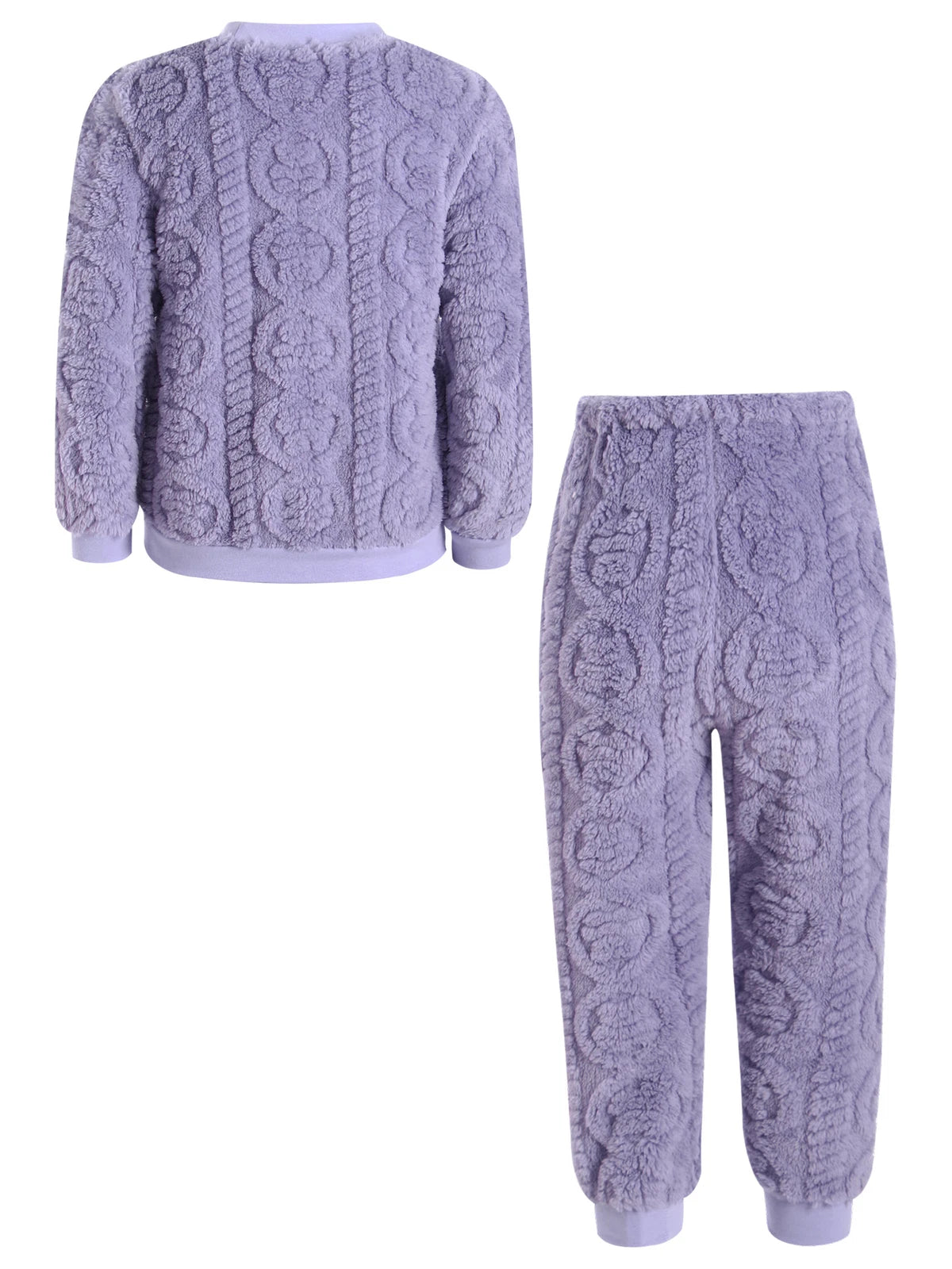 Kids Set Warm Pajamas Stand Collar Sleepwear Long Sleeve Nightwear Sleep Fancy