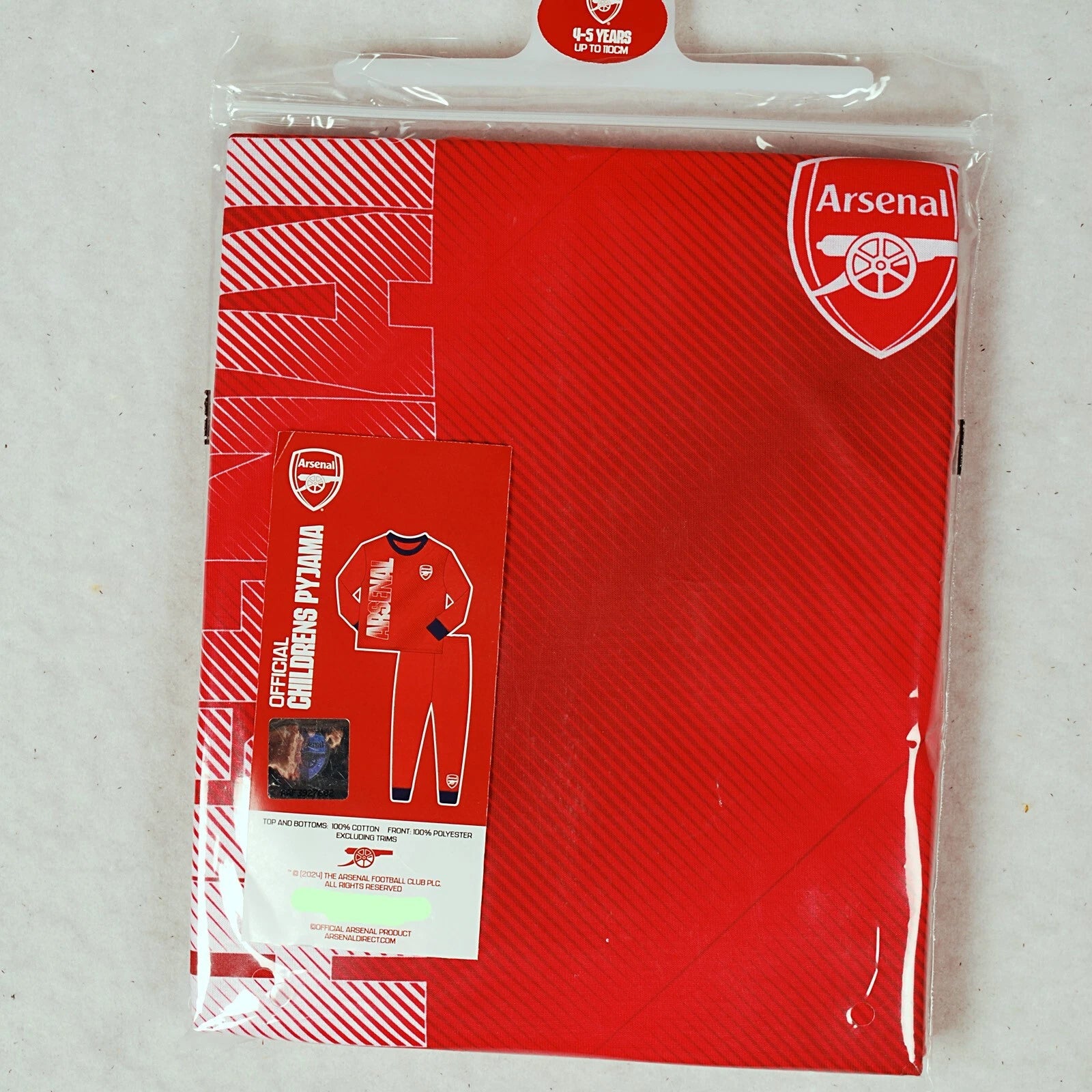 Boys Genuine Official Arsenal FC Football Pyjamas #AFC Age 2-12 Years