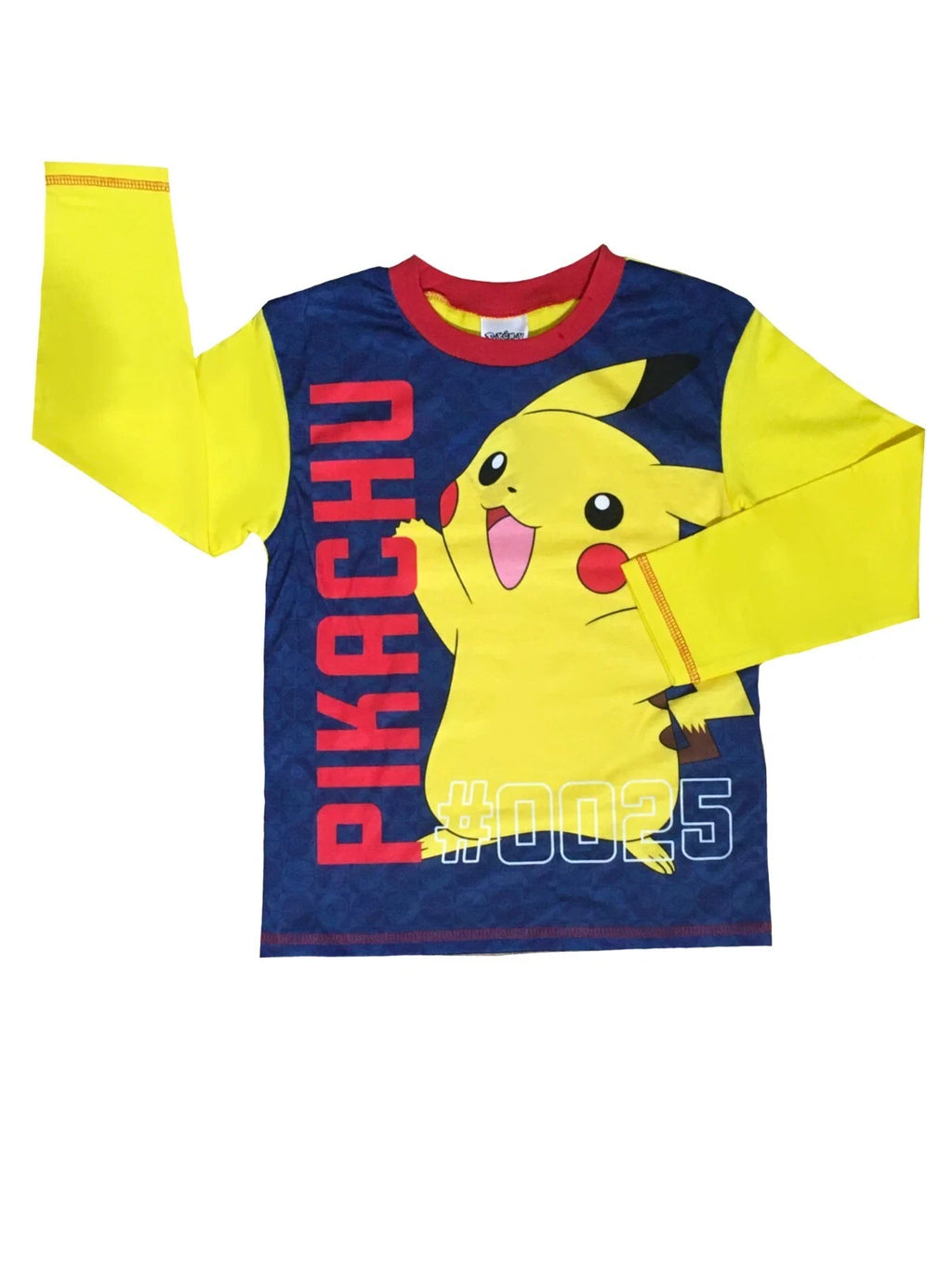 Boys Pokemon Pyjamas Pikachu Yellow Blue 5-12 Yrs Long Sleeve Trouser Character
