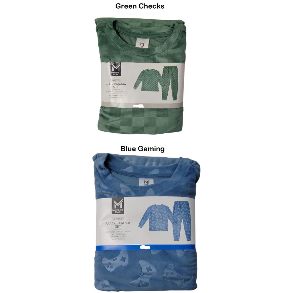 Member's Mark Boys 2-Piece Easy Care Long Sleeve Cozy Pajama Set