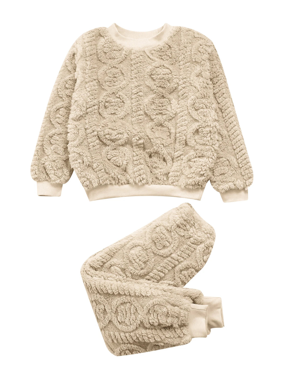 Kids Set Warm Pajamas Stand Collar Sleepwear Long Sleeve Nightwear Sleep Fancy