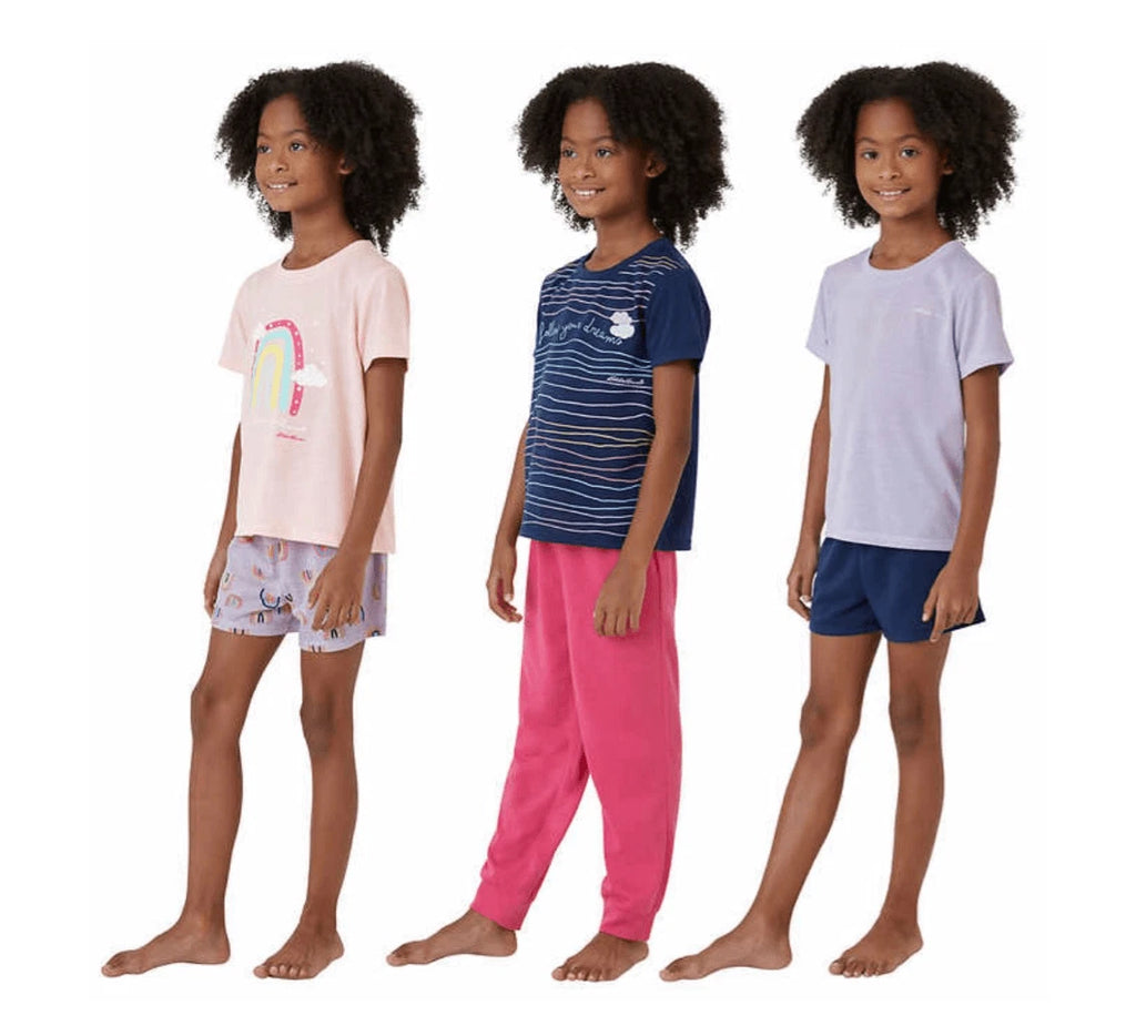 Eddie Bauer Kids Girl's Comfy 6-Piece Pajama Set