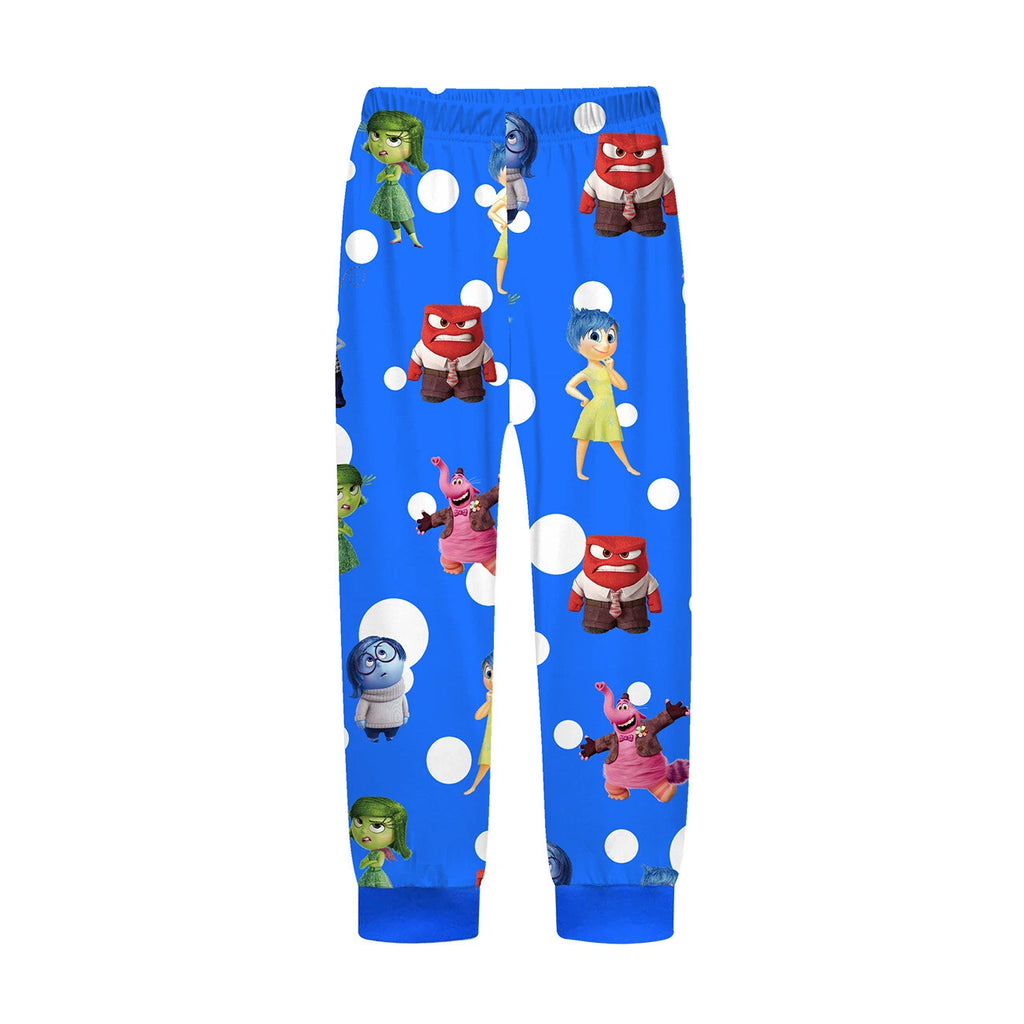 Kids Inside Out 2 Pajamas 2pcs Cartoon Long-sleeved Pyjamas Long Pyjama Pant Set