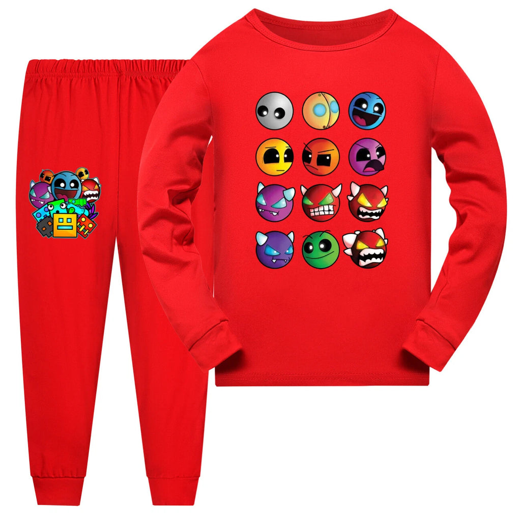 Children's Color HD Printing 110-170 Trend Long Sleeve Trousers Pajamas Suit Dai
