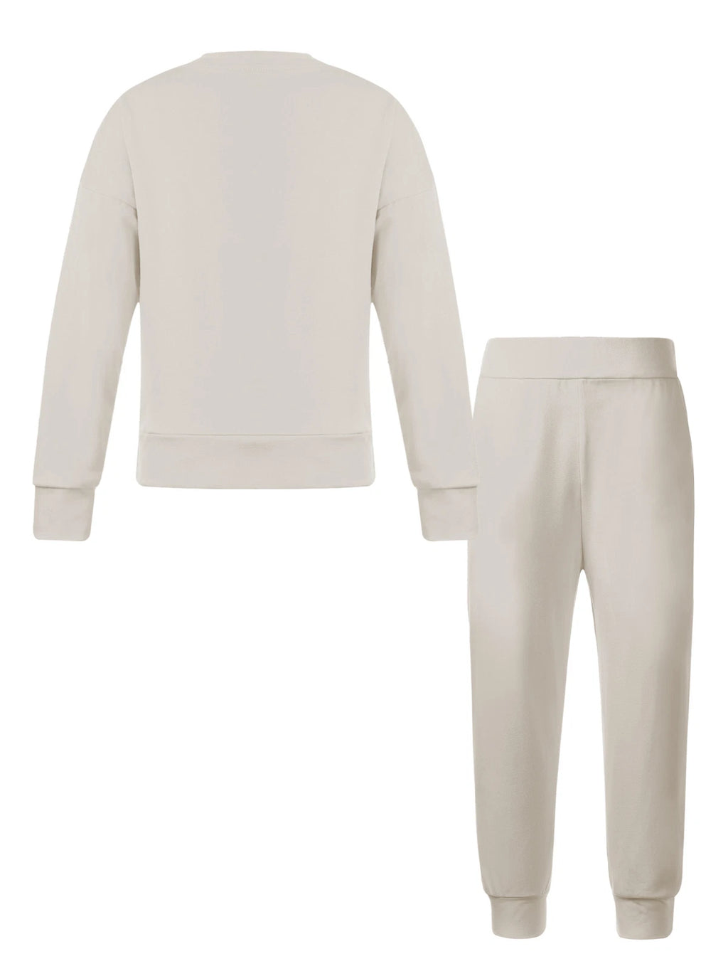 Kids Pajamas Set Flannel Sleepwear Bear Tops Pullover with Plush Pants Trousers