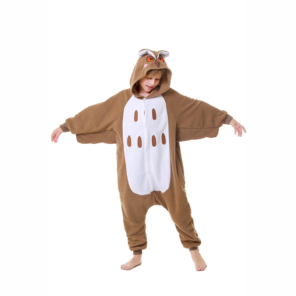 CANASOUR Kids Owl One-piece Pajamas Halloween Christmas Cosplay Costumes