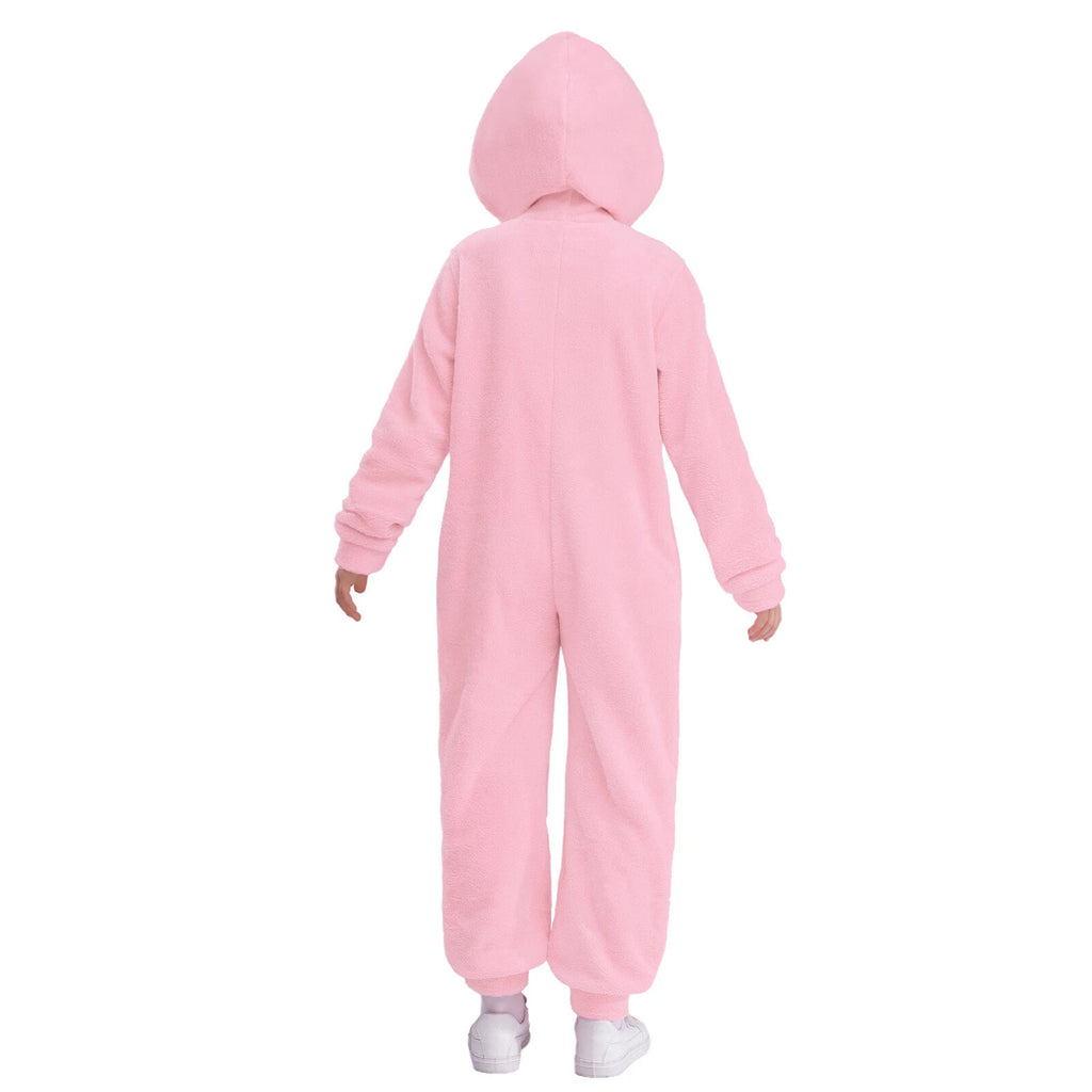 Unisex Kids Fleece Hooded Jumpsuit for Boys Girls Zip-up One Piece Pjs Sleepwear