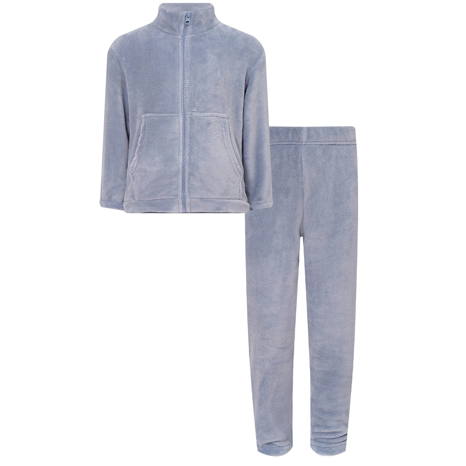 Kids Pajama Set Flannel Nightwear Soft Sleepwear Long Sleeve Homewear Fuzzy