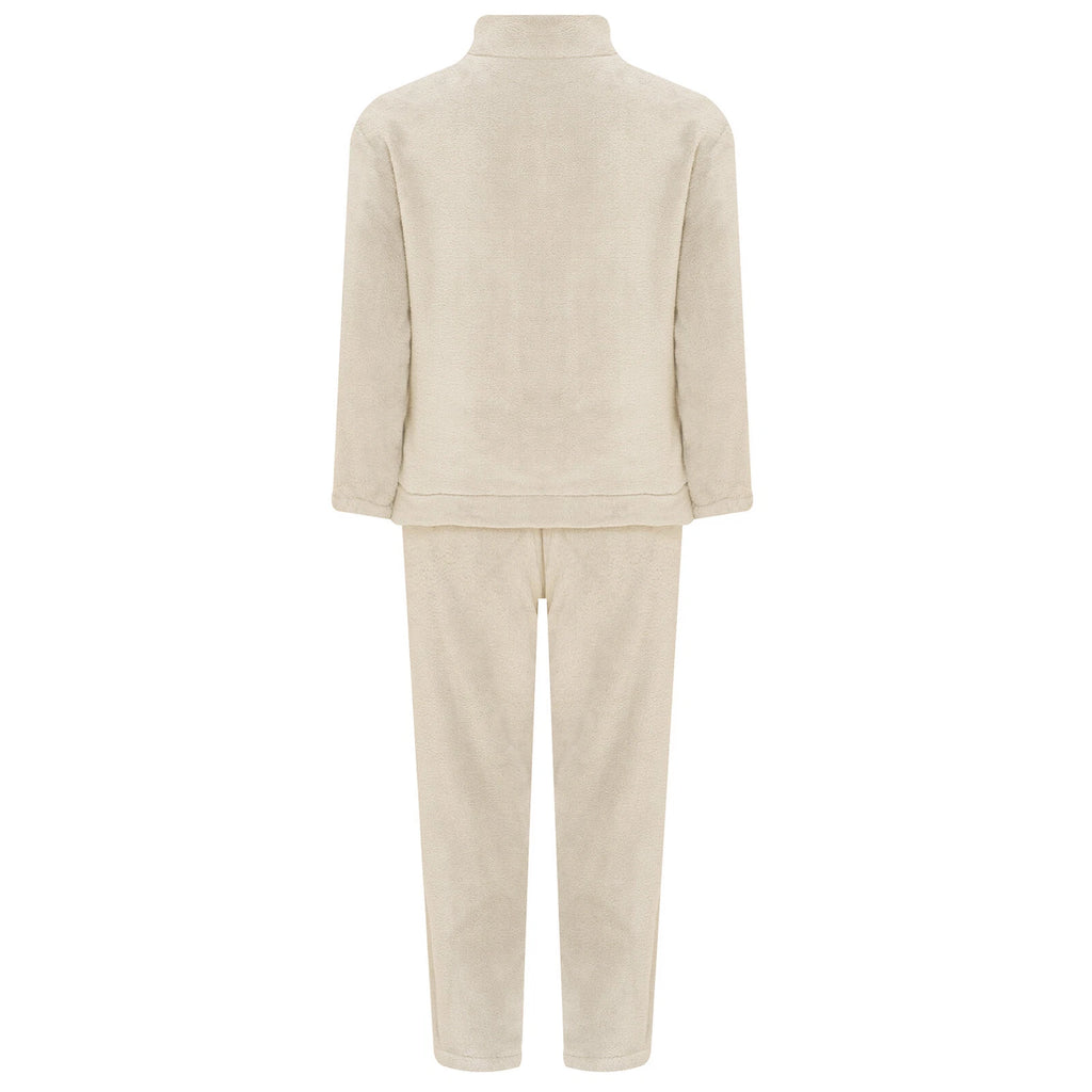 Kids Nightwear Warm Pajama Set Comfy Sleepwear Zipper Homewear 2 Piece Outfits