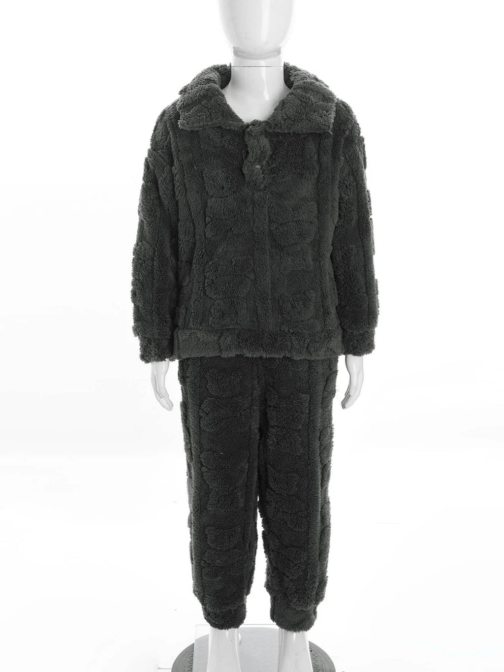 Kids Sleepwear Thicken Set Warm Pajamas Sleeping Sleepsuit Fleece 2pcs Casual